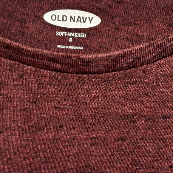 Old Navy men's long sleeve soft washed tee SZ: S/ Raisin color - Picture 3 of 12